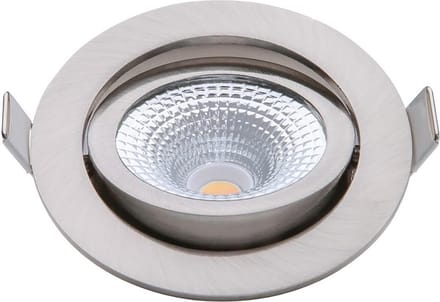 EcoDim Eco-Dim LED inbouwspot kantelbaar 5W Geborsteld nikkel Dim to Warm