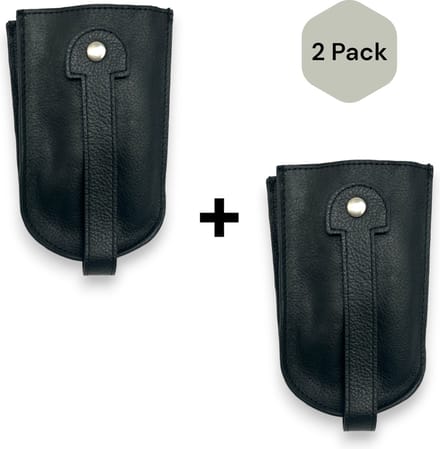 Safekeepers - Sleuteletui XL - Duo pack - Sleuteltasje XL - Sleutelzakje - Echt Leer - Sleutelmapje