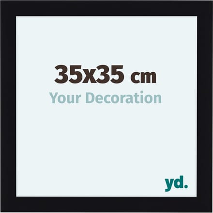 Your Decoration - Fotolijst 35x35 cm - MDF - Zwart Hoogglans - Como
