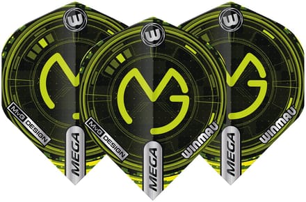 Winmau Mega Standard MVG Design Black/Green - Dart Flights