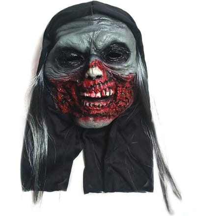 Feest Horror Zombie Gezichtsmasker One size fits all adults rood