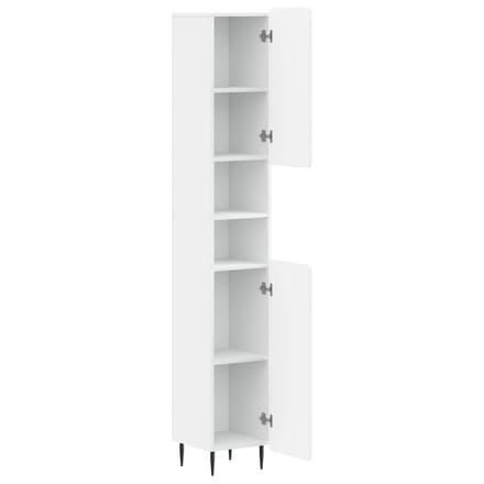 vidaXL - Badkamerkast - met - Open - Plank - ZWOLLE - Wit - 30 - x - 31 - x - 189,5 - cm