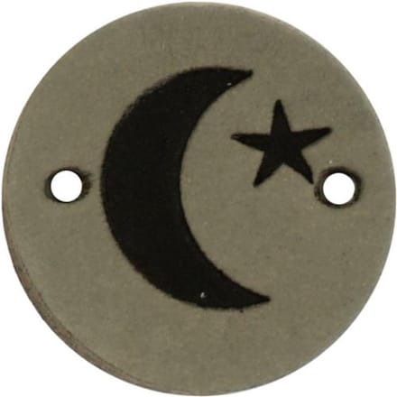 Durable Leren Label – Maan & Ster Opdruk – Duurzaam & Stijlvol (2 stuks)