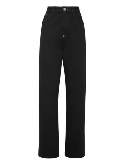 Denim Broek Losjes Iconic Plein
