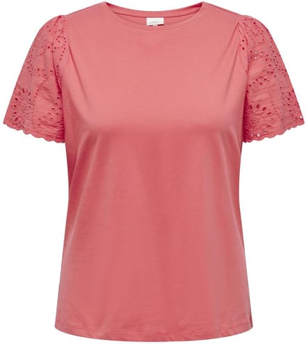 ONLY CARMAKOMA - CARIMMA LIFE SS EMB. TOP JRS - Dames - Blouses