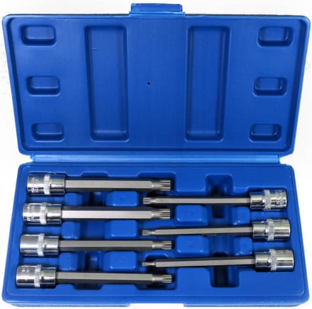 Dopbit-Set Spline - Veeltand 7 dlg 3/8'' M4-M10