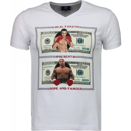 Local Fanatic Golden boy vs iron mike t-shirt