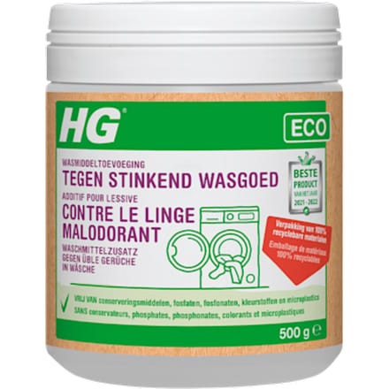 HG eco wasmiddeltoevoeging tegen stinkend wasgoed 500gr
