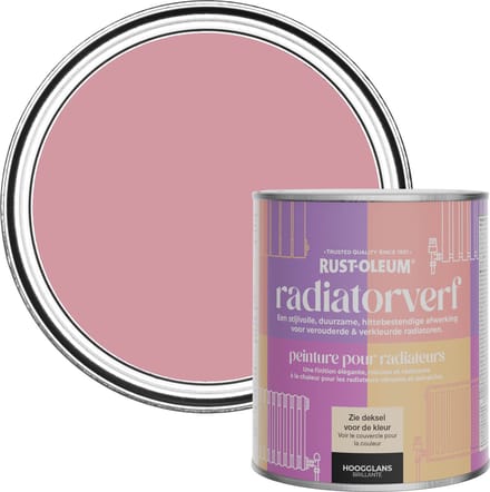 Rust-Oleum Roze Radiatorverf Hoogglans - Oudroze 750ml