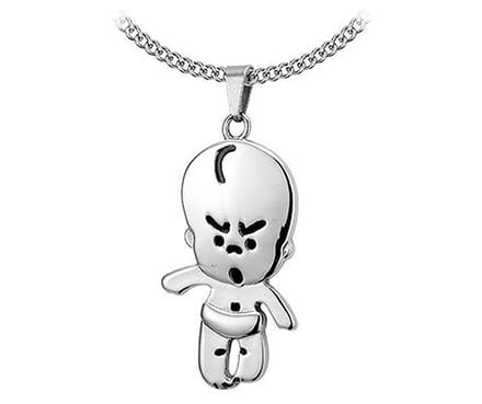 Montebello Ketting Fluss - 316L Staal - Popje - 17x35mm - 45cm