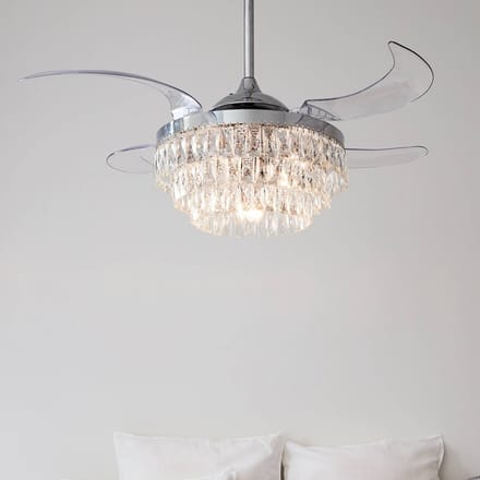 Beacon Lighting Plafondventilator met licht Fanaway Veil chroom stil