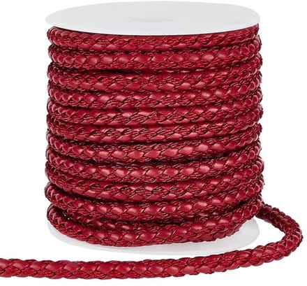 Onf3 - Rood lederen koord - DIY sieraden - 10 meter - Heavy Duty