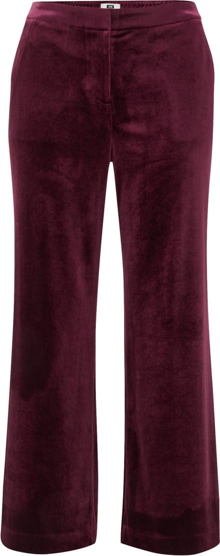WE Fashion Dames velvet wide leg pantalon - Curve