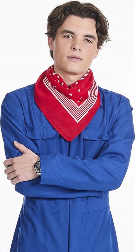 Bandana zakdoek boer rood met stip