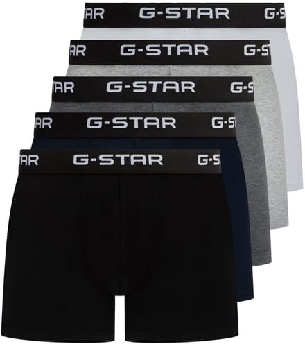 G-Star Underwear Maize 5 Pack Trunks Black/dakr Grey Heather/bright Größe: XXL | Unterhosen Outlet | Herren | Gelb