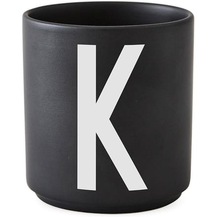 DESIGN LETTERS - Personal beker porselein  - zwart - K