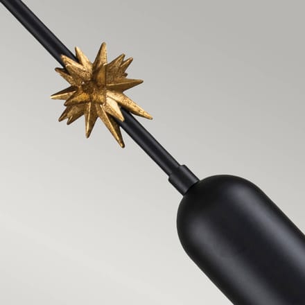 Elstead Lighting LED Hanglamp Etoile | 1X E27 Max 60W | Dimbaar | Matte Black and Gold Leaf