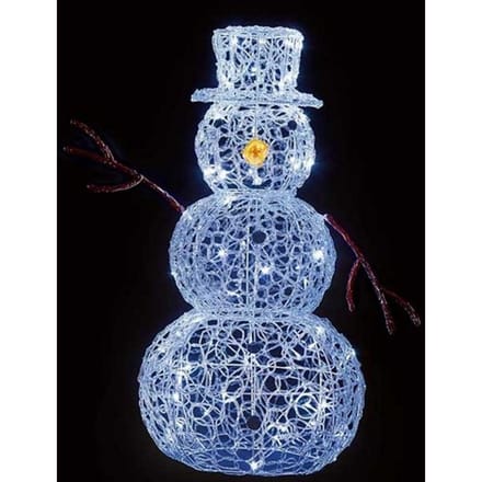 Premier Acryl LED Sneeuwman (Wit)