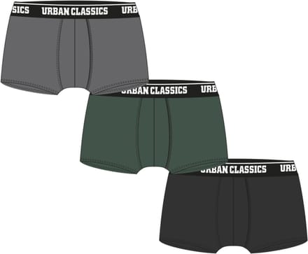 Urban Classics - 3Pack Boxershorts set - 2XL - Grijs/Groen