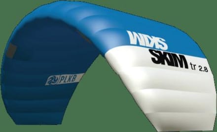 PLKB Skim TR 2.8 complete - Matrasvlieger - Beginner, Gemiddeld - Blauw - 3 lijns - Control Bar