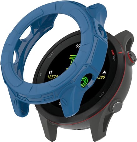 Strap-it TPU case - bescherm hoesje geschikt voor Garmin Forerunner 255 case (blauw)