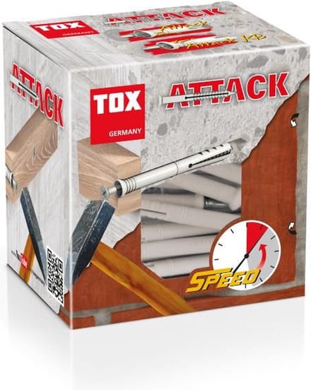 TOX Attack 100 stuk(s) Schroef- & muurplugset 100 mm