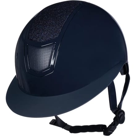 riding helm shiny diamond deep blue HKM