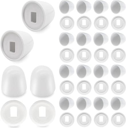 Toiletboutdoppen - Potboutafdekking - Badkamer Afwerking - Push-on ontwerp - 3.7 cm Hoogte - Wit