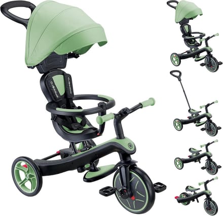 4-in-1 Driewieler en Loopfiets voor Peuters en Kinderen, Verstelbaar en Groeiend Model