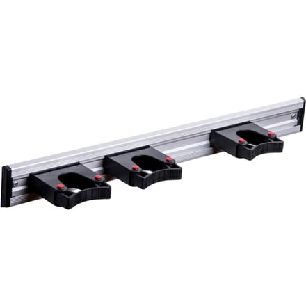 Toolflex Tuingereedschaphouder - 3 klemmen op rail - voor stelen - opbergsysteem