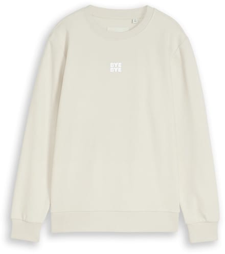 Tom Tailor - Sweatshirt met reflecterende opdruk - Maat 140 - greyish white