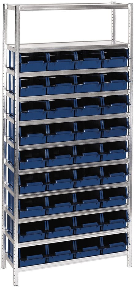 Raaco Rekkensysteem 6-1100 met bakken - blauw