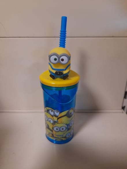 Minions drinkbeker met deksel en rietje