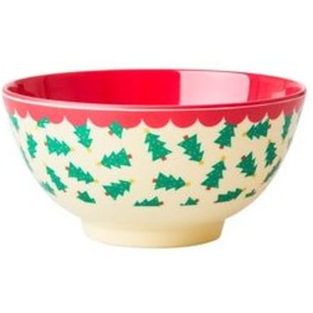 Rice kerst melamine kom christmas tree print