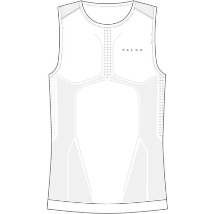 FALKE Warm Singlet sneldrogend functioneel materiaal mouwloze functioneel shirt heren wit - maat L