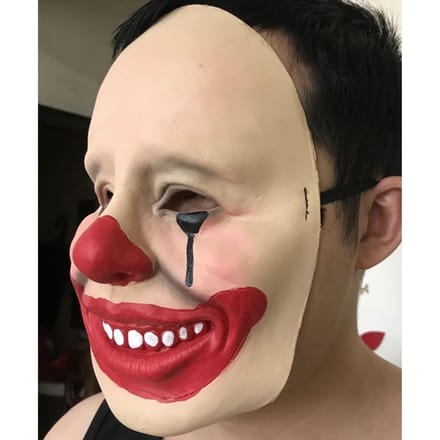 Masque de clown terrifiant One size fits all adults beige