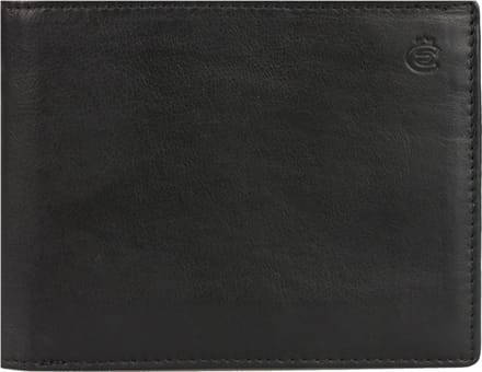 Esquire Eco Portemonnee I Leer 12 cm - Jongens - Horizontaal - black
