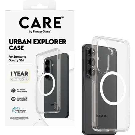 PanzerGlass CARE Urban Explorer Backcover Samsung Galaxy S26 Transparant Inductieve lading