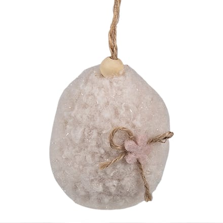 Clayre & Eef Paashanger Ei 7 cm Beige Synthetisch