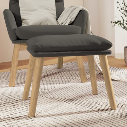 vidaXL - Voetenbank - 45x29,5x35 - cm - fluweel - donkergrijs
