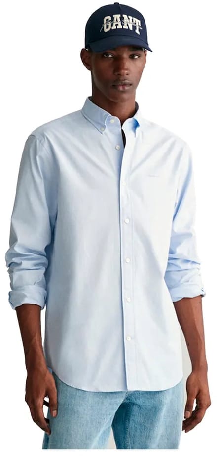 Gant Reg Pinpoint Oxford Overhemd Met Lange Mouwen Blauw S Man