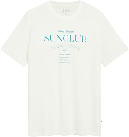 Zachte katoenen T-shirt met frontprint en geribbelde rand s.Oliver