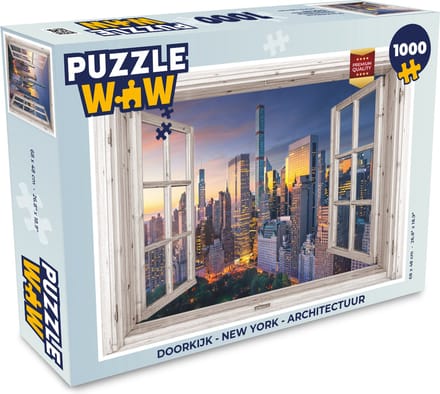 Puzzel Doorkijk - New York - Architectuur - Legpuzzel - Puzzel 1000 stukjes volwassenen