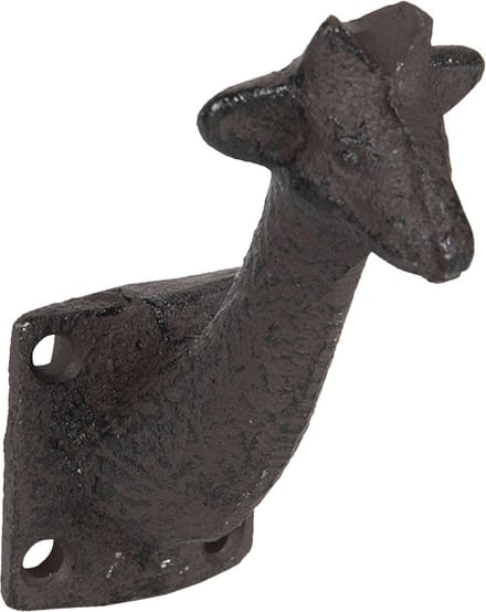 Clayre & Eef Wandhaak Giraf 10x4x7 cm Bruin IJzer