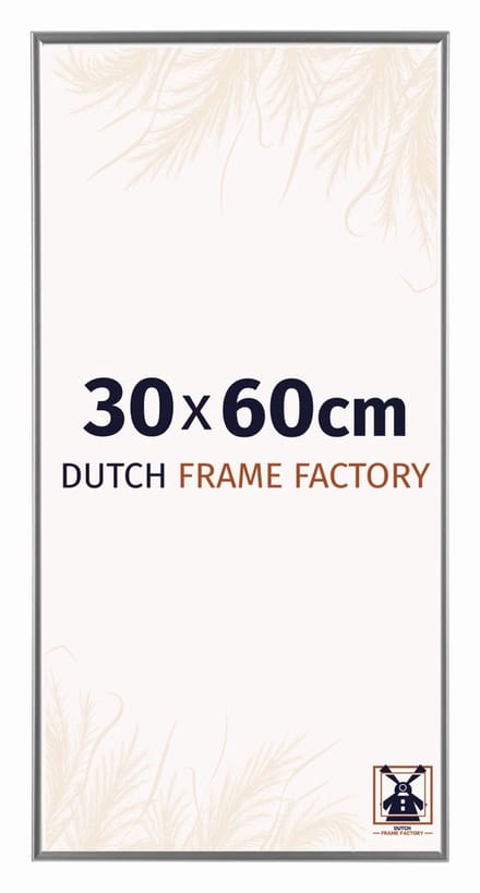 Fotolijst 30x60 cm - Kunststof - Zilver Hoogglans - Easy
