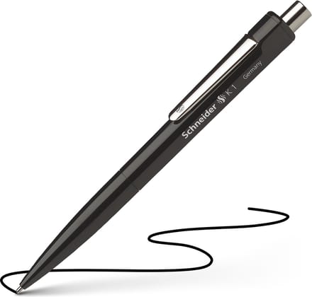 Schneider balpen - K1 - penpunt M - zwart/zwart - S-3151