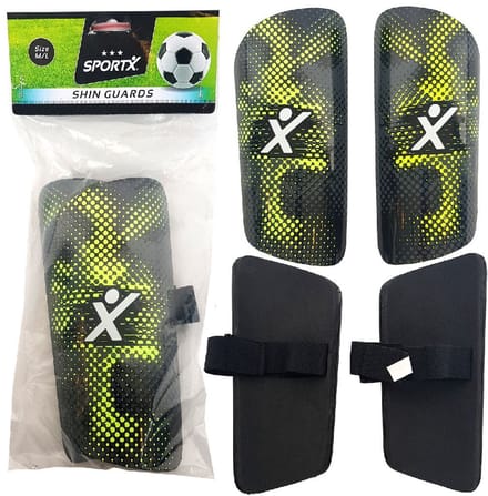 SportX Scheenbeschermers M/L Groen/Zwart