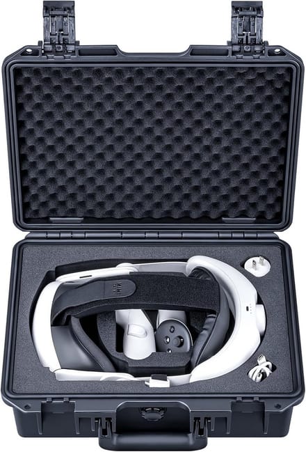 Waterdichte HardCase voor Quest 3S en Hoofdband met Batterij