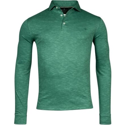 Baileys Polo Two-Tone Slub Interlock Long Sleeve Donker Groen / male