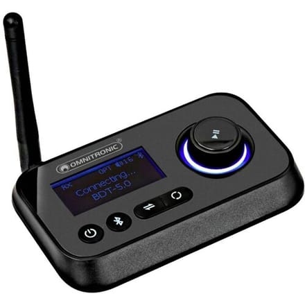 Omnitronic BDT-5.0 Bluetooth muziekzender/ontvanger Bluetooth versie: 5.0 30 m